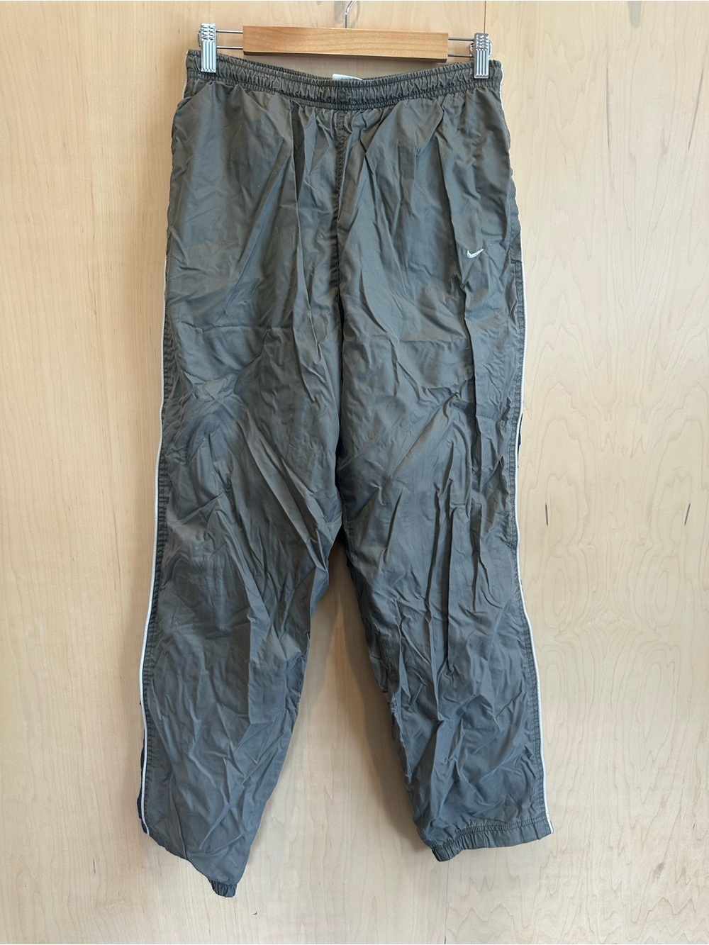 Nike Olive Gray Track Joggers with Side Piping
